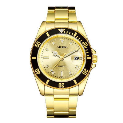 Classic Business Fashion Alloy Single Calendar Quartz Watch