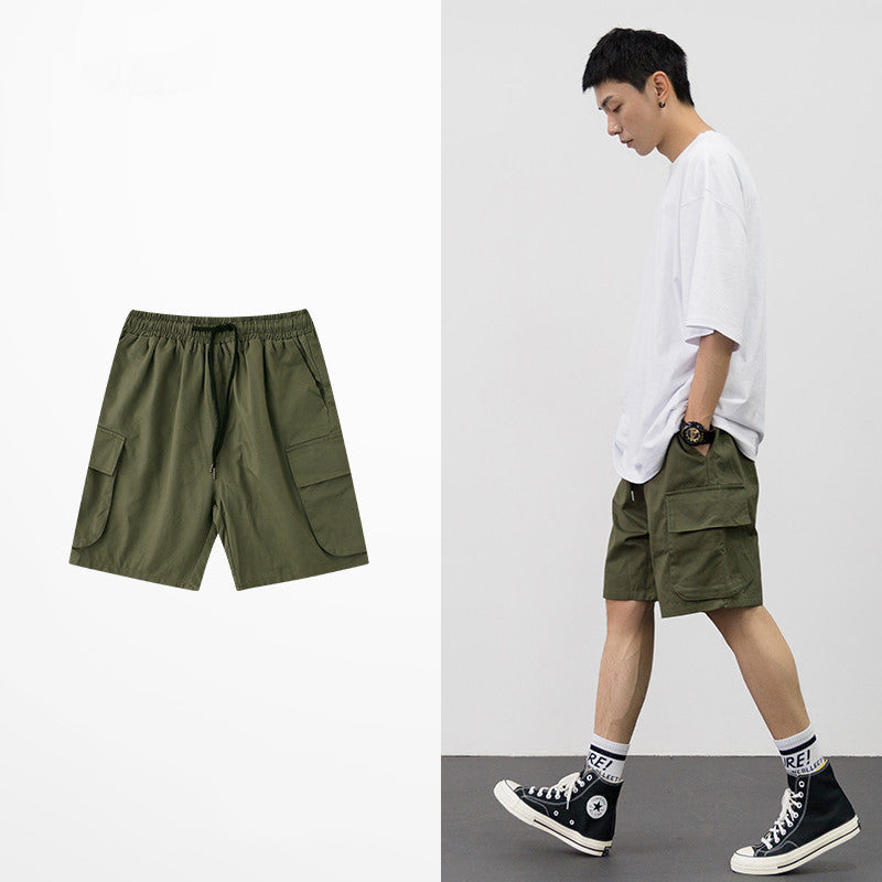 Hong Kong Style Overalls Shorts For Men And Women Korean