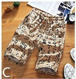 Casual summer men's retro shorts linen cotton shorts