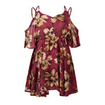 Plus Size Women Dresses Spaghetti Strap V-neck Printed Loose Chiffon Dress Off Shoulder