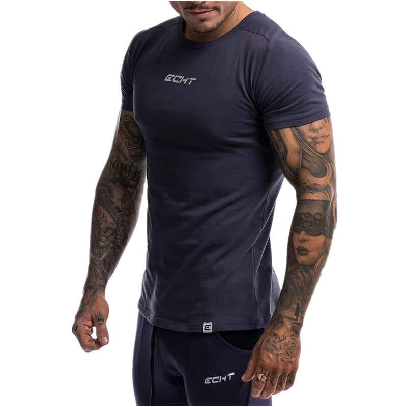 Summer Sports Short-Sleeved Men'S, Gym Clothes