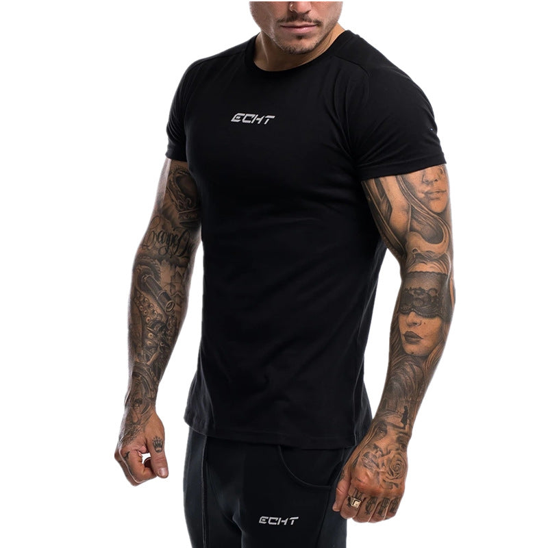 Summer Sports Short-Sleeved Men'S, Gym Clothes