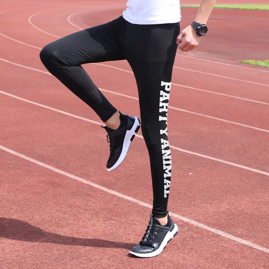 Fitness Men And Women Fake Two-Piece Leggings Sports