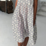 Sun flower print dress