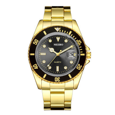 Classic Business Fashion Alloy Single Calendar Quartz Watch