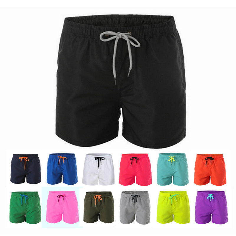 New Men's Beach Pants Sports Casual Short Belt