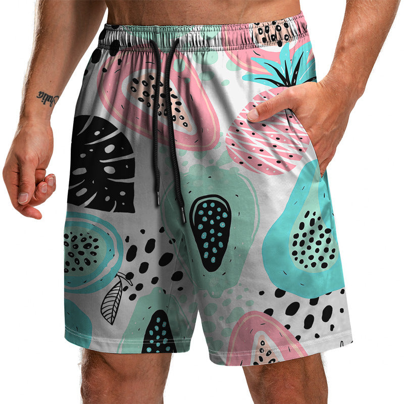 Summer New Leaf Series 3D Printed Shorts for Men